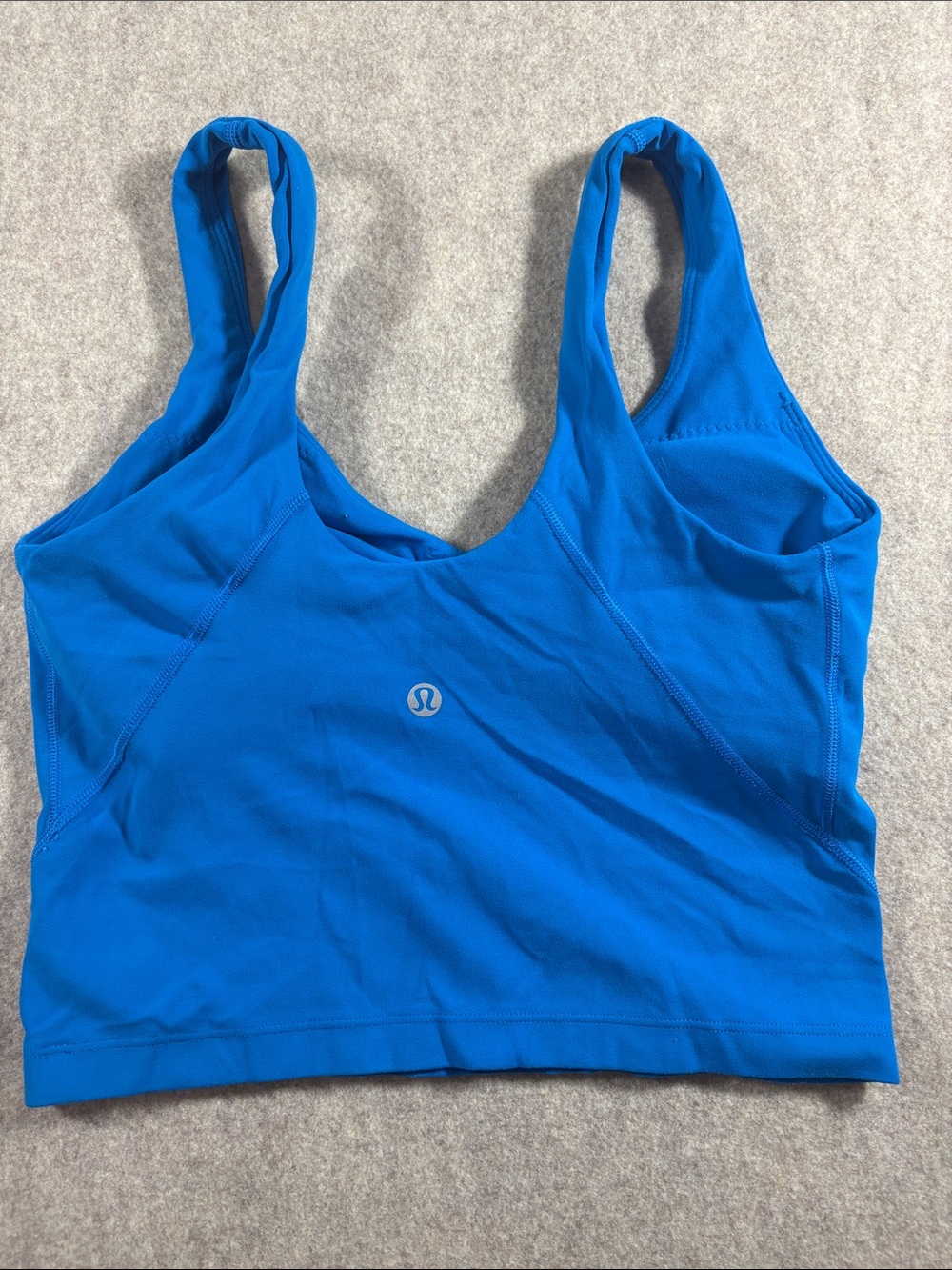 Lululemon Align Tank Top Size 4 in Poolside Blue EUC Built In Bra Crop Nulu - Picture 2 of 3
